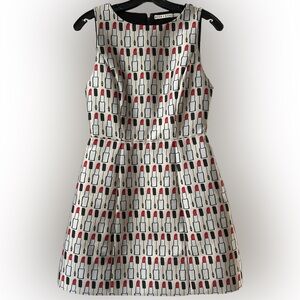 Alice + Olivia size 6 lipstick and mascara cocktail dress Neiman Marcus
